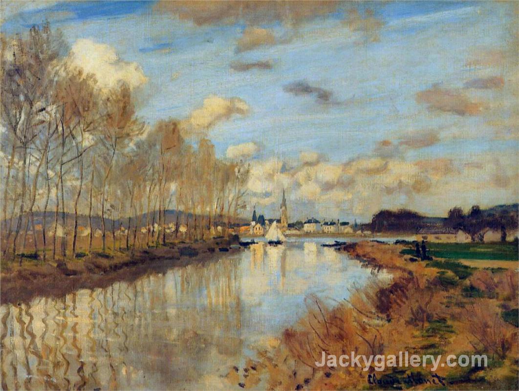 Argenteuil, Seen from the Small Arm of the Seine by Claude Monet paintings reproduction
